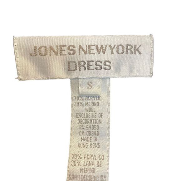 Jones NY Signature Black Wrap Dressy Tie Ribbon Trim Long Sleeve Sweater SIZE S - Picture 5 of 8